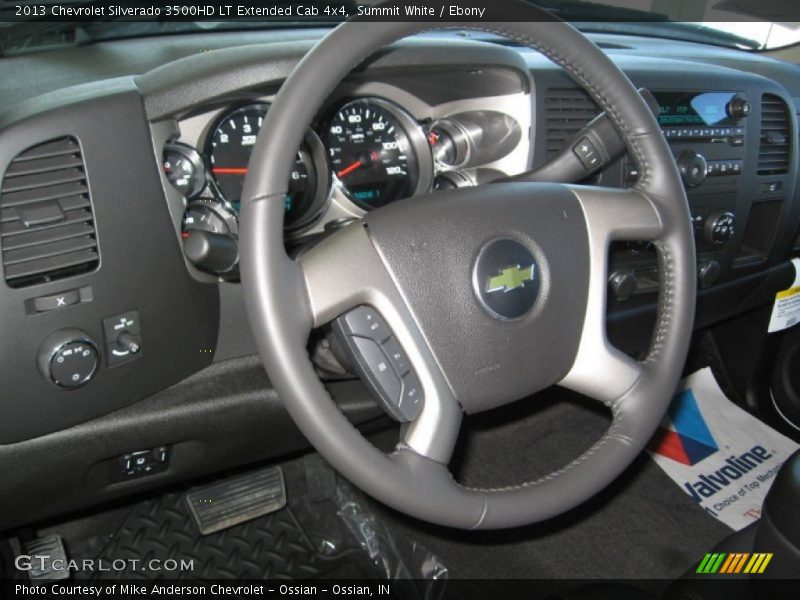 Summit White / Ebony 2013 Chevrolet Silverado 3500HD LT Extended Cab 4x4