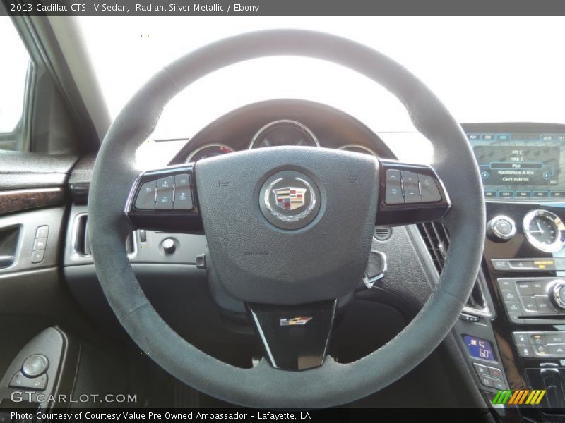 Radiant Silver Metallic / Ebony 2013 Cadillac CTS -V Sedan