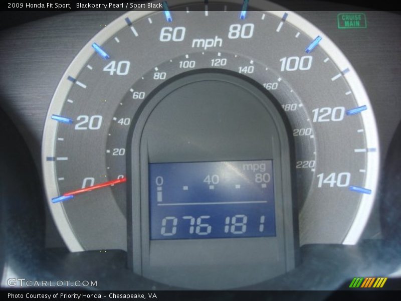 Blackberry Pearl / Sport Black 2009 Honda Fit Sport