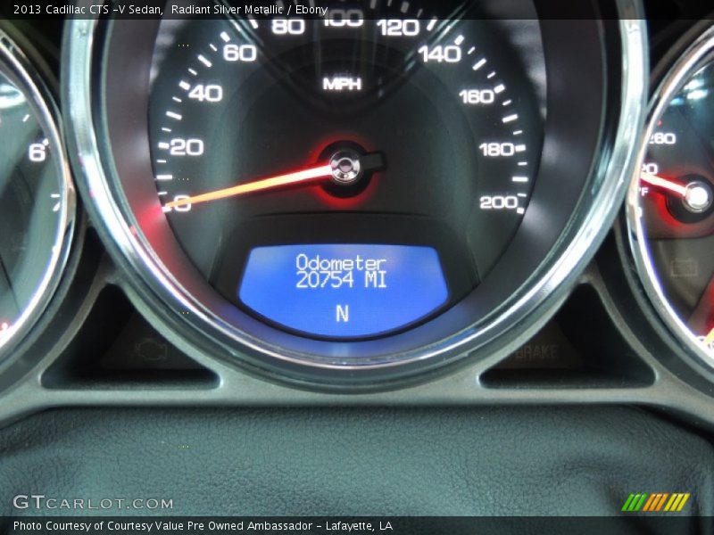Radiant Silver Metallic / Ebony 2013 Cadillac CTS -V Sedan