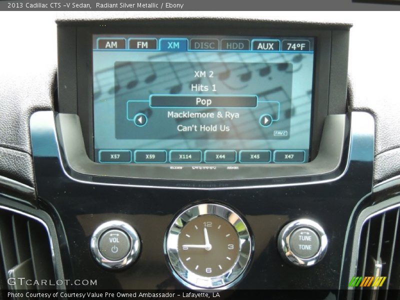 Radiant Silver Metallic / Ebony 2013 Cadillac CTS -V Sedan