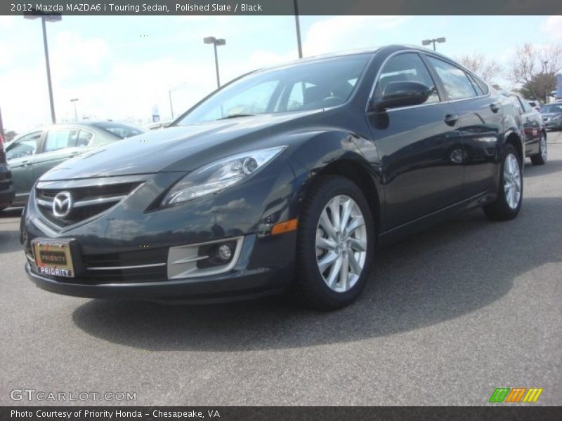 Polished Slate / Black 2012 Mazda MAZDA6 i Touring Sedan