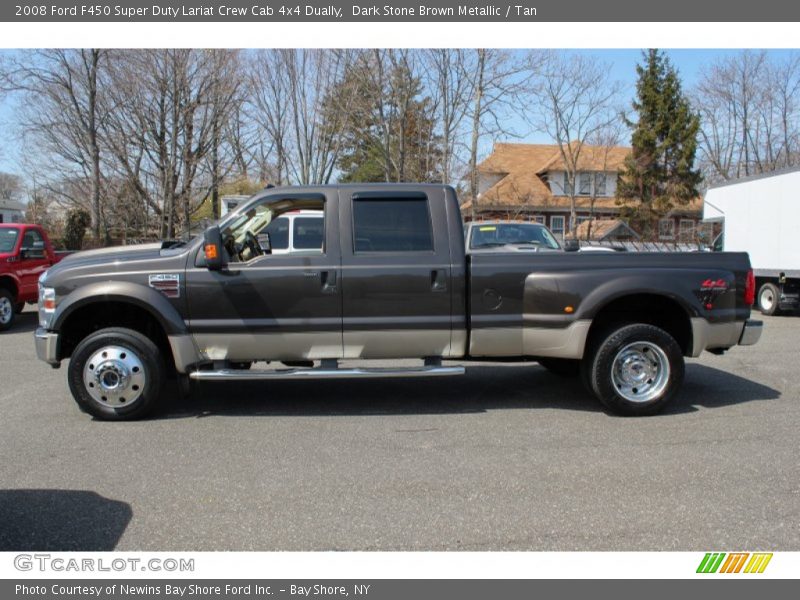  2008 F450 Super Duty Lariat Crew Cab 4x4 Dually Dark Stone Brown Metallic