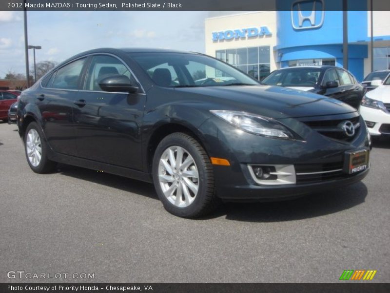 Polished Slate / Black 2012 Mazda MAZDA6 i Touring Sedan