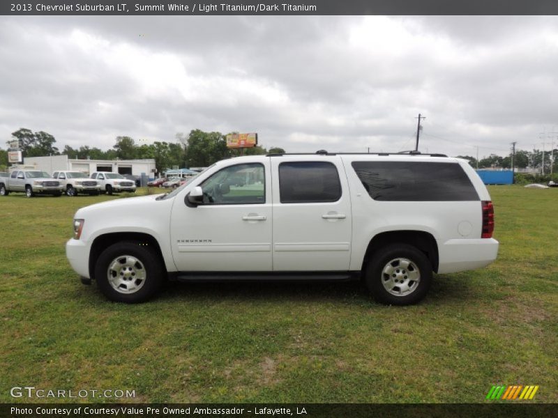 Summit White / Light Titanium/Dark Titanium 2013 Chevrolet Suburban LT