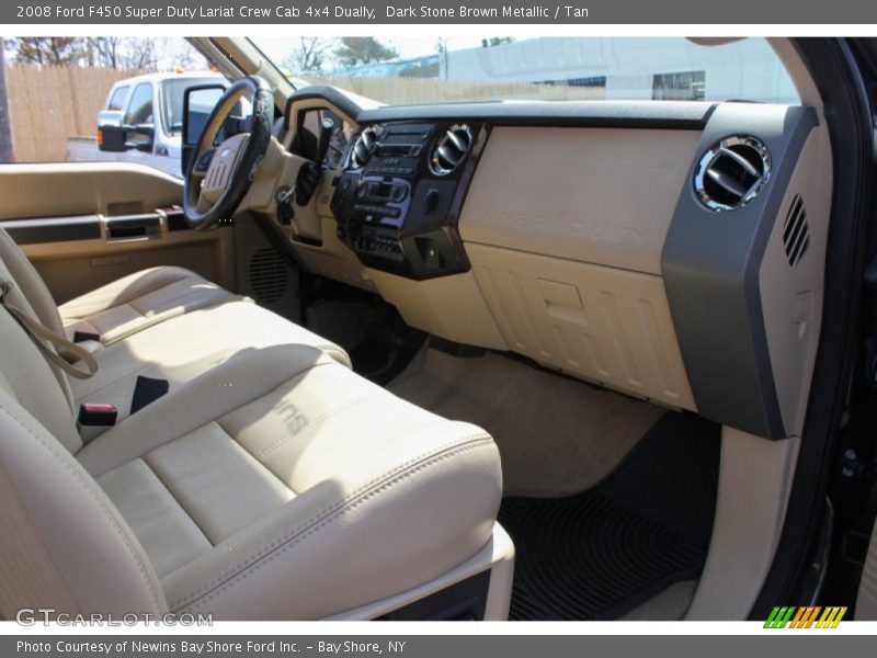 Dark Stone Brown Metallic / Tan 2008 Ford F450 Super Duty Lariat Crew Cab 4x4 Dually
