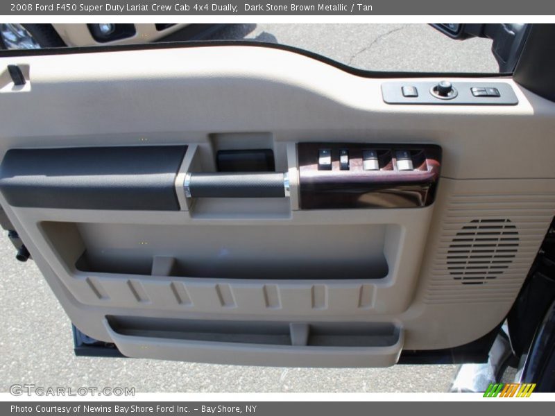Dark Stone Brown Metallic / Tan 2008 Ford F450 Super Duty Lariat Crew Cab 4x4 Dually