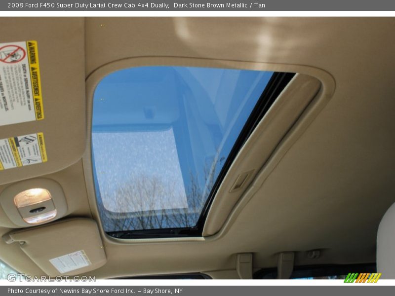 Dark Stone Brown Metallic / Tan 2008 Ford F450 Super Duty Lariat Crew Cab 4x4 Dually