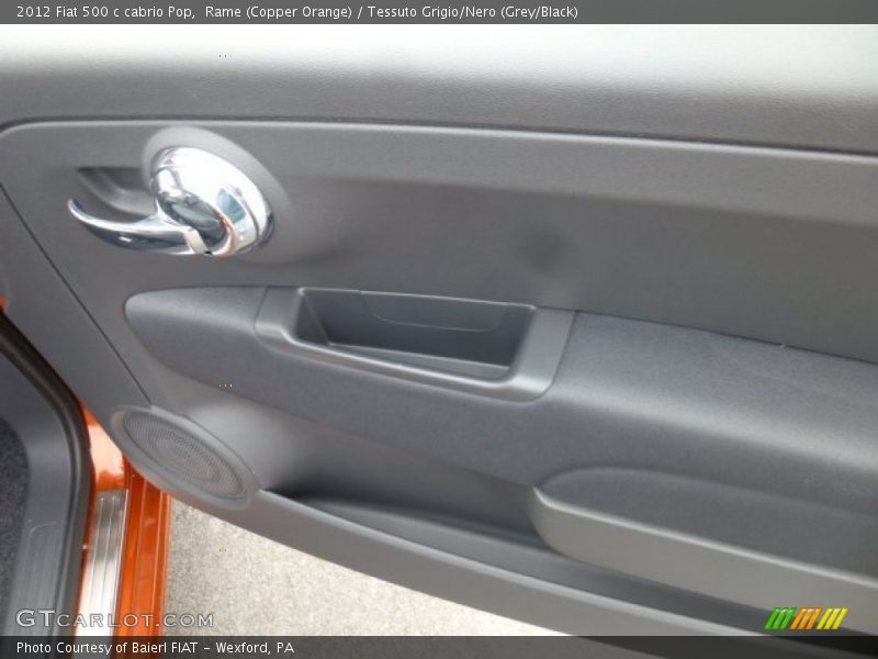 Rame (Copper Orange) / Tessuto Grigio/Nero (Grey/Black) 2012 Fiat 500 c cabrio Pop