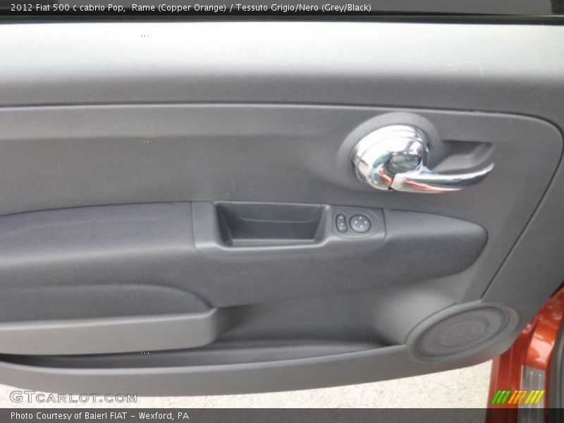 Rame (Copper Orange) / Tessuto Grigio/Nero (Grey/Black) 2012 Fiat 500 c cabrio Pop