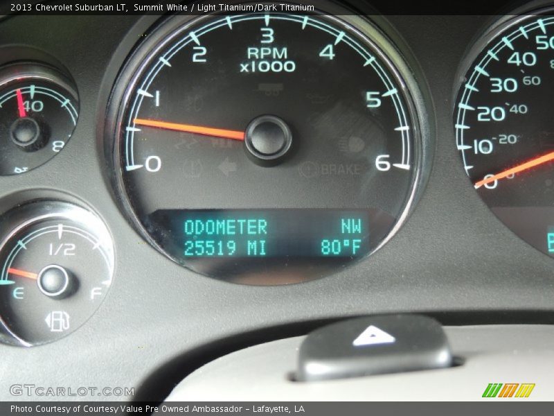 Summit White / Light Titanium/Dark Titanium 2013 Chevrolet Suburban LT