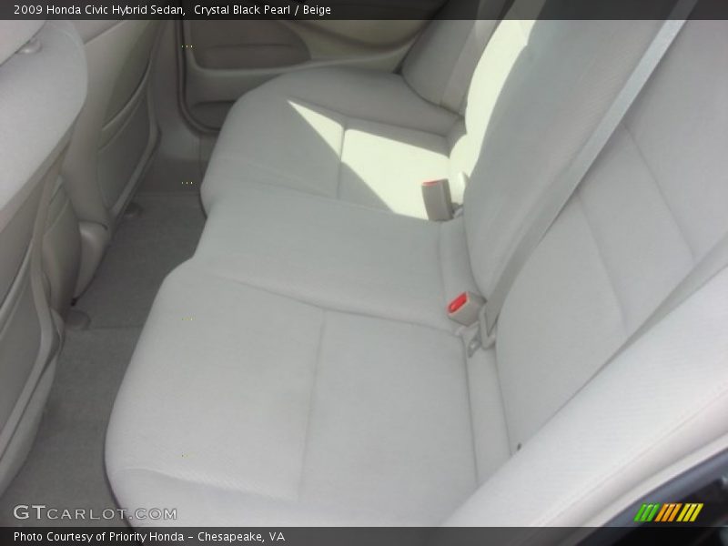 Crystal Black Pearl / Beige 2009 Honda Civic Hybrid Sedan