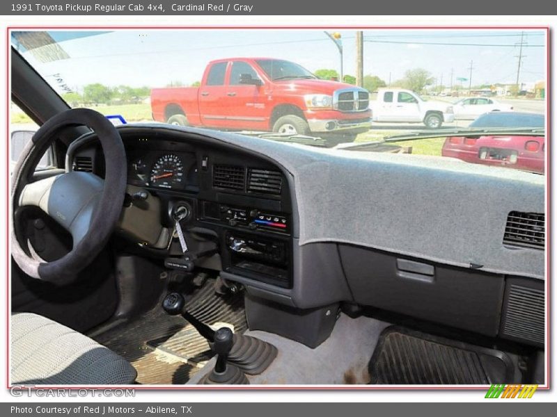 Cardinal Red / Gray 1991 Toyota Pickup Regular Cab 4x4