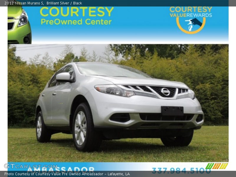 Brilliant Silver / Black 2012 Nissan Murano S