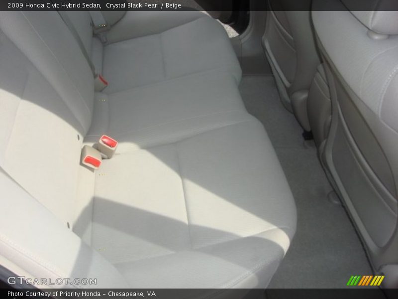 Crystal Black Pearl / Beige 2009 Honda Civic Hybrid Sedan