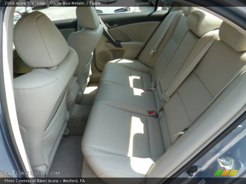 Glacier Blue Metallic / Taupe 2009 Acura TSX Sedan