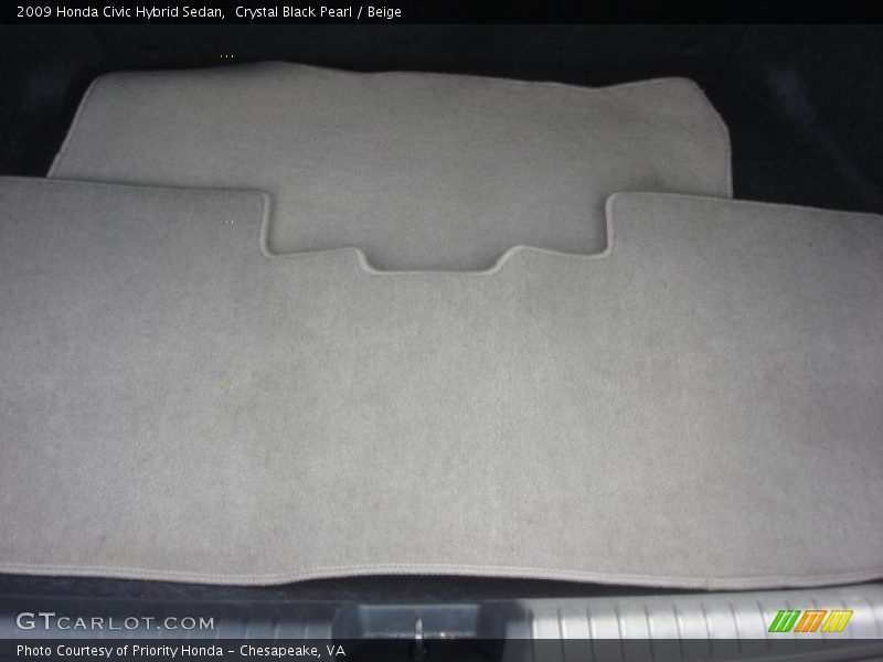 Crystal Black Pearl / Beige 2009 Honda Civic Hybrid Sedan
