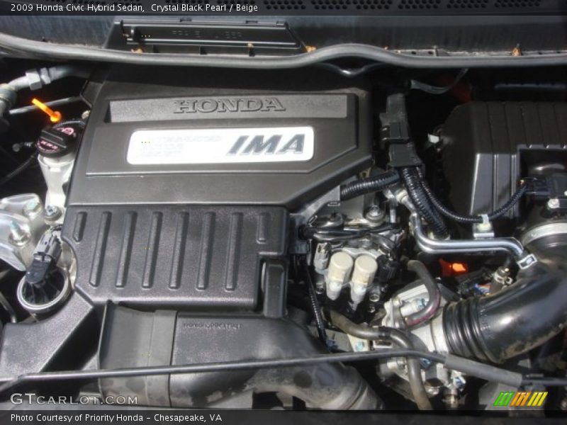 Crystal Black Pearl / Beige 2009 Honda Civic Hybrid Sedan