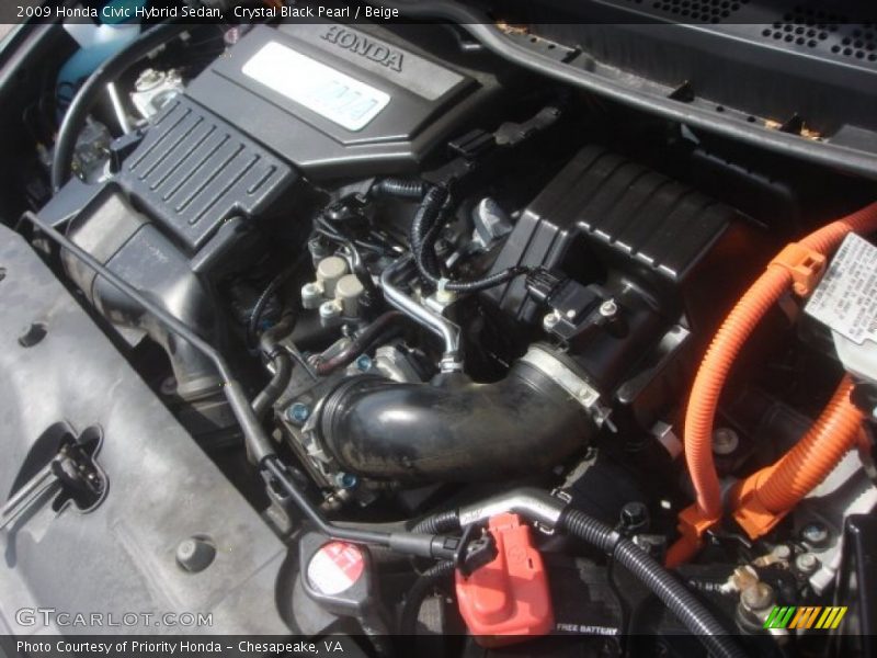 Crystal Black Pearl / Beige 2009 Honda Civic Hybrid Sedan