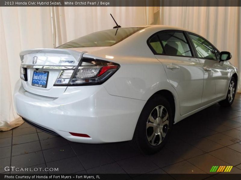 White Orchid Pearl / Beige 2013 Honda Civic Hybrid Sedan