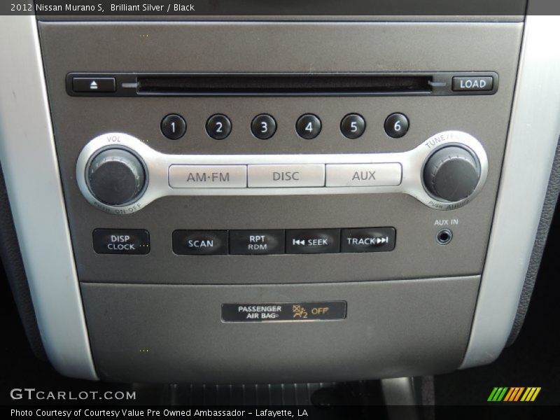 Brilliant Silver / Black 2012 Nissan Murano S