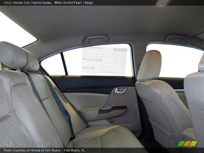 White Orchid Pearl / Beige 2013 Honda Civic Hybrid Sedan