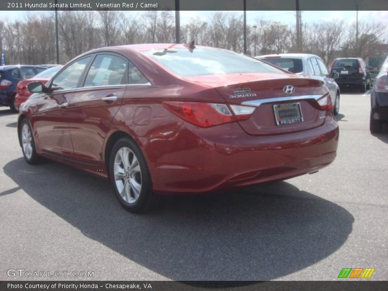 Venetian Red / Camel 2011 Hyundai Sonata Limited