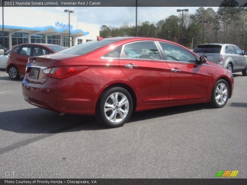 Venetian Red / Camel 2011 Hyundai Sonata Limited