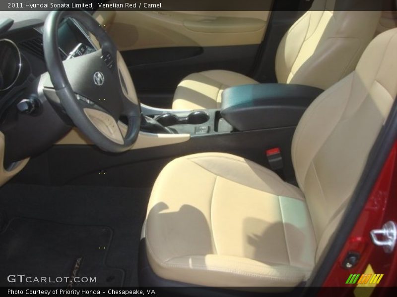 Venetian Red / Camel 2011 Hyundai Sonata Limited