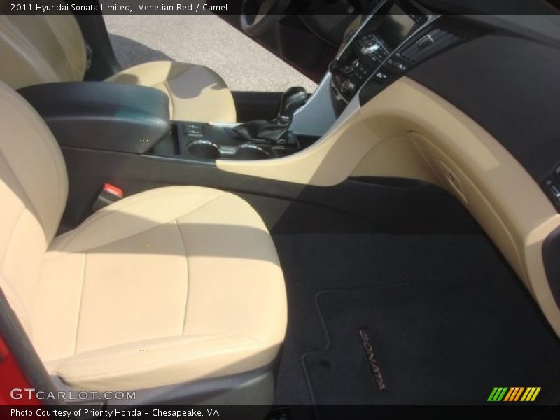 Venetian Red / Camel 2011 Hyundai Sonata Limited