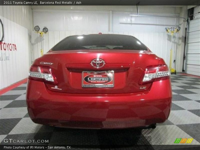 Barcelona Red Metallic / Ash 2011 Toyota Camry LE