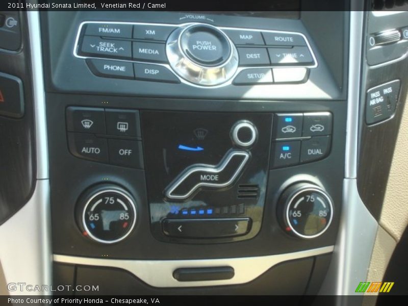 Venetian Red / Camel 2011 Hyundai Sonata Limited