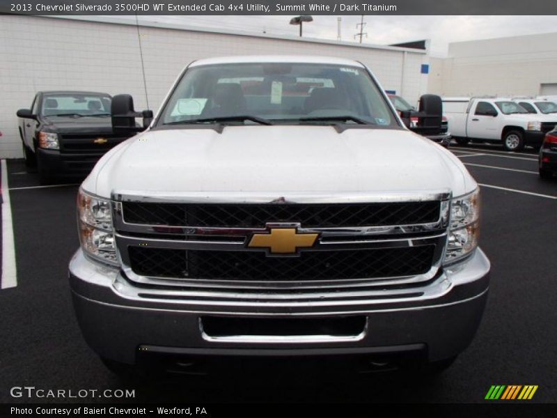 Summit White / Dark Titanium 2013 Chevrolet Silverado 3500HD WT Extended Cab 4x4 Utility