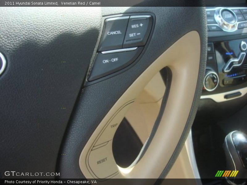 Venetian Red / Camel 2011 Hyundai Sonata Limited