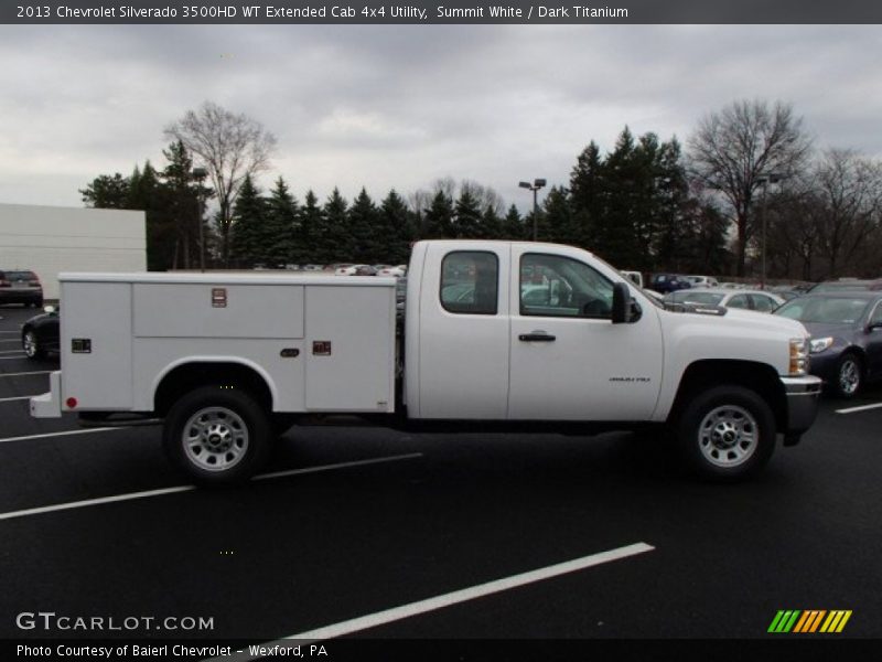 Summit White / Dark Titanium 2013 Chevrolet Silverado 3500HD WT Extended Cab 4x4 Utility