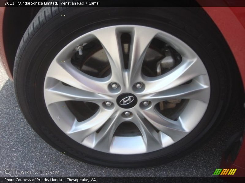 Venetian Red / Camel 2011 Hyundai Sonata Limited