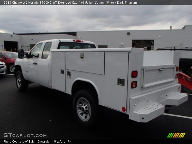 Summit White / Dark Titanium 2013 Chevrolet Silverado 3500HD WT Extended Cab 4x4 Utility