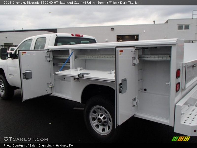 Summit White / Dark Titanium 2013 Chevrolet Silverado 3500HD WT Extended Cab 4x4 Utility
