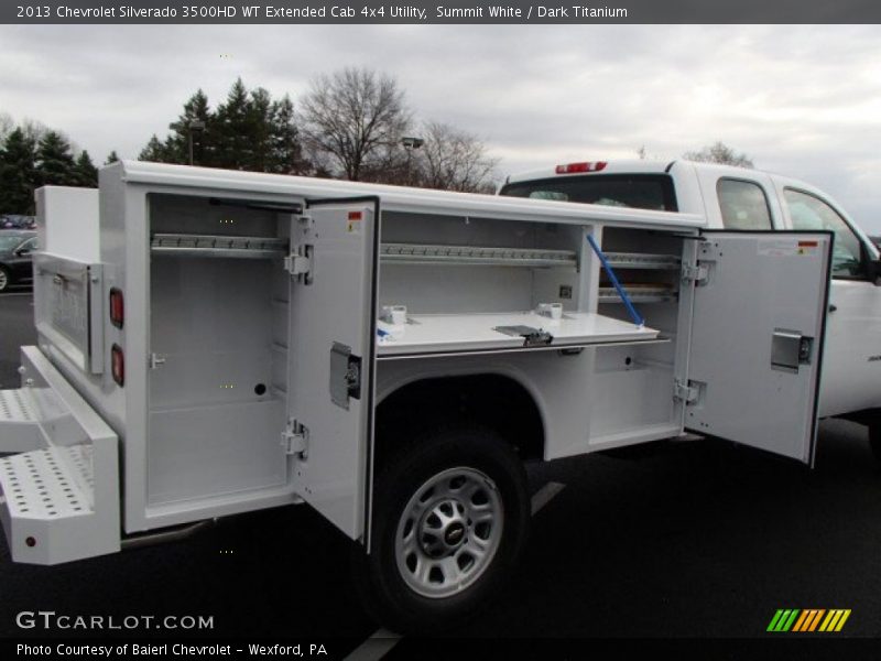 Summit White / Dark Titanium 2013 Chevrolet Silverado 3500HD WT Extended Cab 4x4 Utility