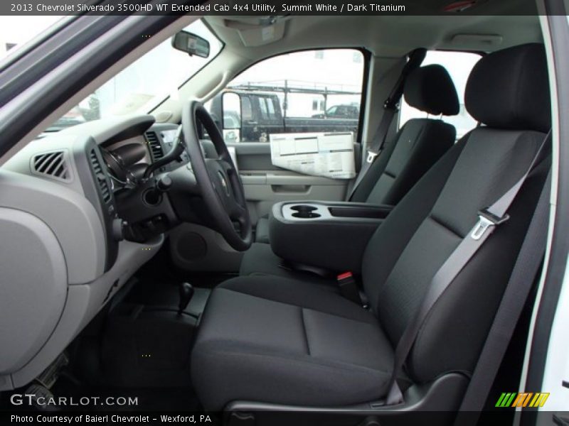 Summit White / Dark Titanium 2013 Chevrolet Silverado 3500HD WT Extended Cab 4x4 Utility