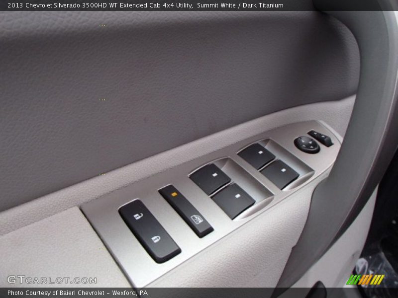 Summit White / Dark Titanium 2013 Chevrolet Silverado 3500HD WT Extended Cab 4x4 Utility