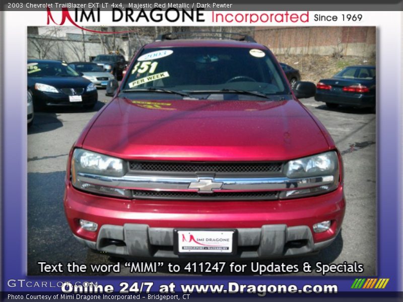 Majestic Red Metallic / Dark Pewter 2003 Chevrolet TrailBlazer EXT LT 4x4