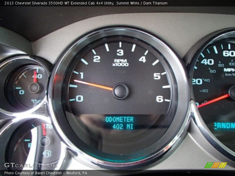Summit White / Dark Titanium 2013 Chevrolet Silverado 3500HD WT Extended Cab 4x4 Utility