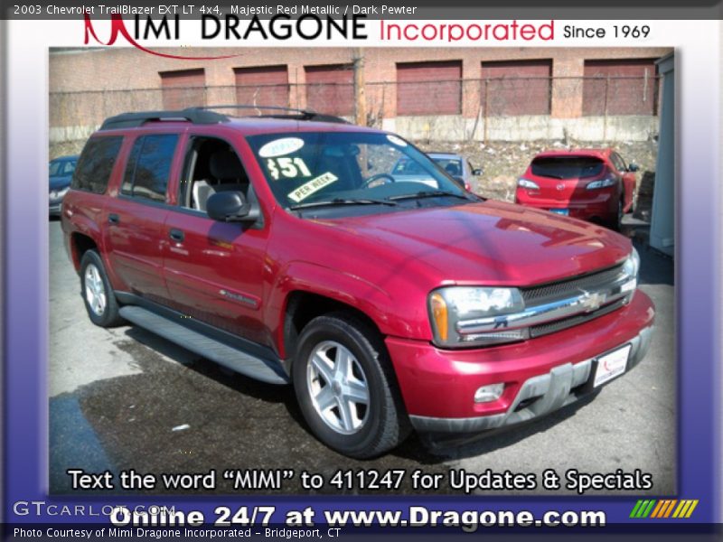 Majestic Red Metallic / Dark Pewter 2003 Chevrolet TrailBlazer EXT LT 4x4