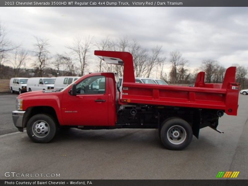 Victory Red / Dark Titanium 2013 Chevrolet Silverado 3500HD WT Regular Cab 4x4 Dump Truck