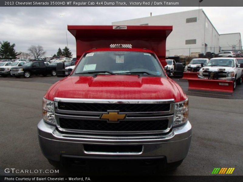 Victory Red / Dark Titanium 2013 Chevrolet Silverado 3500HD WT Regular Cab 4x4 Dump Truck