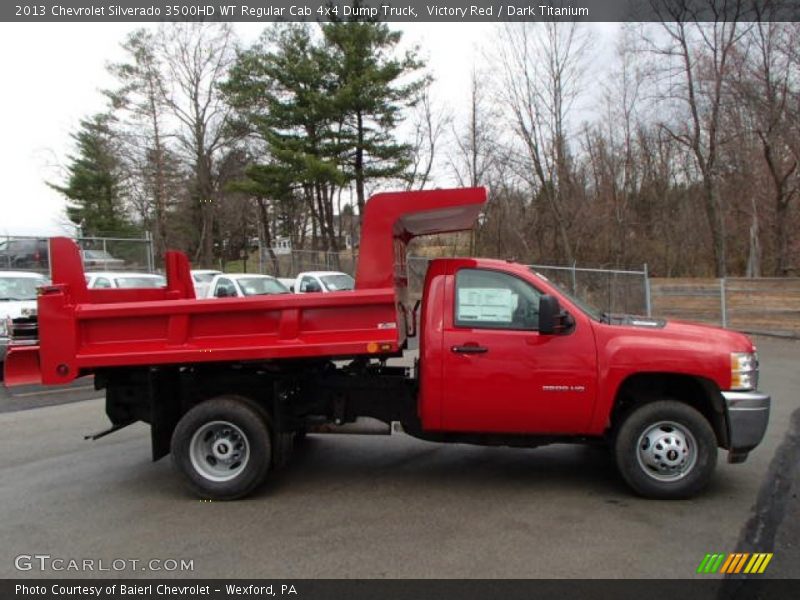 Victory Red / Dark Titanium 2013 Chevrolet Silverado 3500HD WT Regular Cab 4x4 Dump Truck