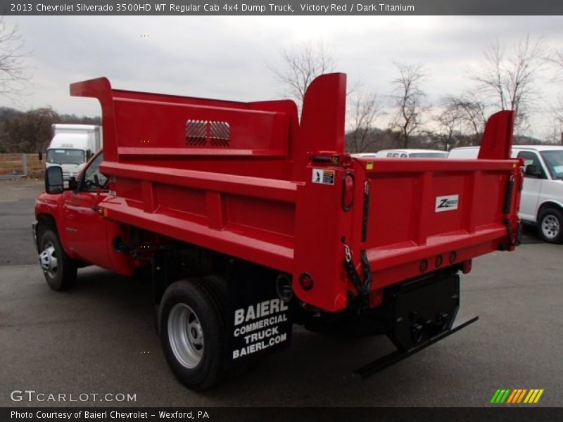 Victory Red / Dark Titanium 2013 Chevrolet Silverado 3500HD WT Regular Cab 4x4 Dump Truck