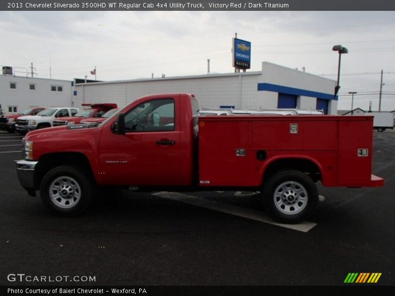 Victory Red / Dark Titanium 2013 Chevrolet Silverado 3500HD WT Regular Cab 4x4 Utility Truck