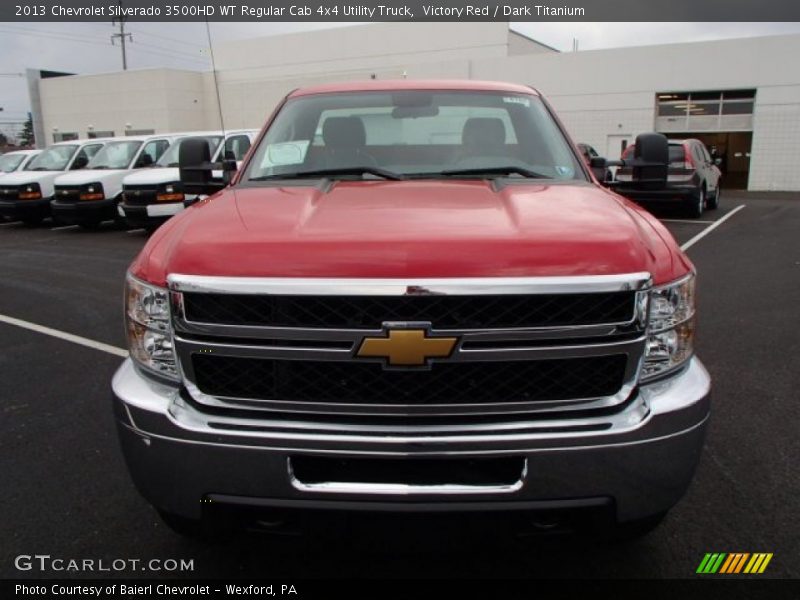 Victory Red / Dark Titanium 2013 Chevrolet Silverado 3500HD WT Regular Cab 4x4 Utility Truck